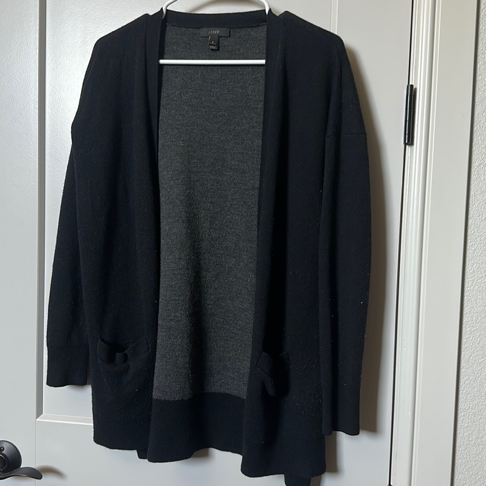 J. Crew merino wool cardigan black size small